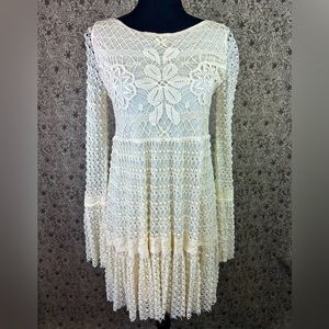Free People Sparkling Crochet Dress. Size Small